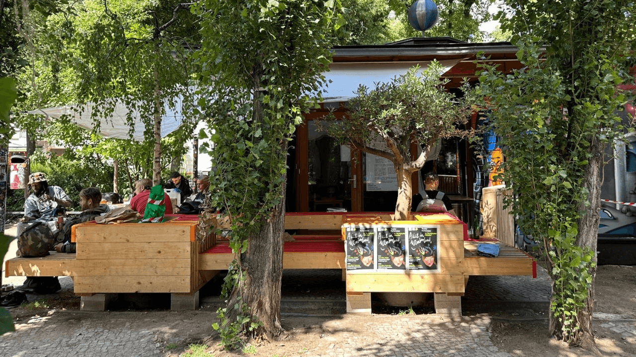 Geldgipfel-Hub in Berlin, Boxhagener Platz